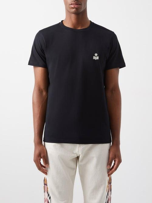 Isabel Marant - Zafferh Logo-print Cotton-jersey T-shirt - Mens - Black