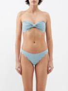 Marysia - Antibes Scalloped Bandeau Bikini Top - Womens - Mid Blue
