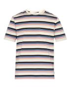 Matchesfashion.com Frame - Striped Cotton T Shirt - Mens - White Multi
