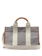 Matchesfashion.com Rue De Verneuil - Traveller M Leather-trimmed Oxford-canvas Tote Bag - Womens - Grey Multi