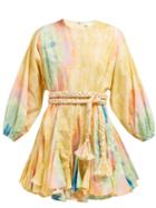 Matchesfashion.com Rhode Resort - Ella Tie Dyed Cotton Mini Dress - Womens - Multi