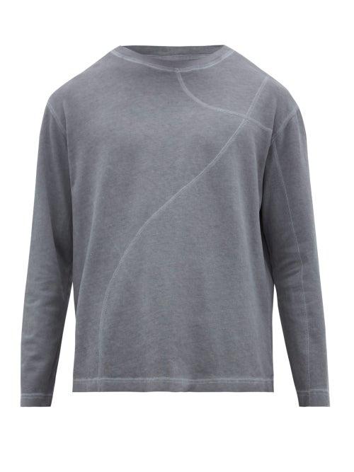 Matchesfashion.com A-cold-wall* - Logo Print Long Sleeved Cotton T Shirt - Mens - Grey