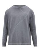 Matchesfashion.com A-cold-wall* - Logo Print Long Sleeved Cotton T Shirt - Mens - Grey