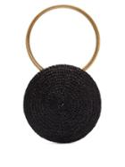 Matchesfashion.com Eliurpi - Circle Mini Woven Straw Bag - Womens - Black
