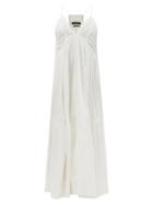 Matchesfashion.com Isabel Marant - Katniss V-neck Cotton-blend Voile Maxi Dress - Womens - Ivory