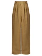 Tibi Wide-leg Linen Trousers