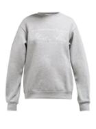 Matchesfashion.com Martine Rose - Logo Print Cotton Sweatshirt - Womens - Grey