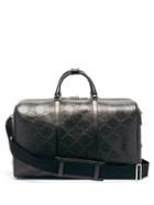 Matchesfashion.com Gucci - Gg-monogram Perforated-leather Holdall - Mens - Black