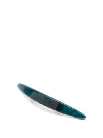 Matchesfashion.com Cult Gaia - Oversized Marble Acetate Hair Clip - Womens - Blue
