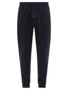 Matchesfashion.com Ralph Lauren Purple Label - Madison Cotton Jersey Track Pants - Mens - Navy