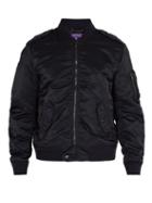 Matchesfashion.com Ralph Lauren Purple Label - Chiswell Gunners Ribbed Nylon Bomber Jacket - Mens - Navy