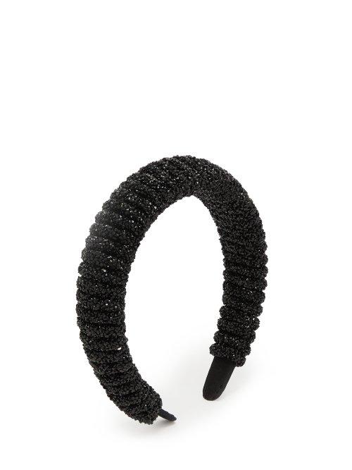 Matchesfashion.com Germanier - Crystal Embellished Headband - Womens - Black