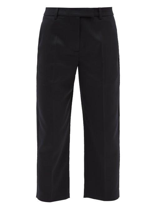 Simone Rocha - Cropped Twill Straight-leg Trousers - Womens - Black