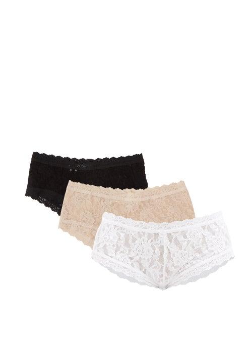 Hanky Panky - Pack Of Three Signature Lace Shorts - Womens - Multi