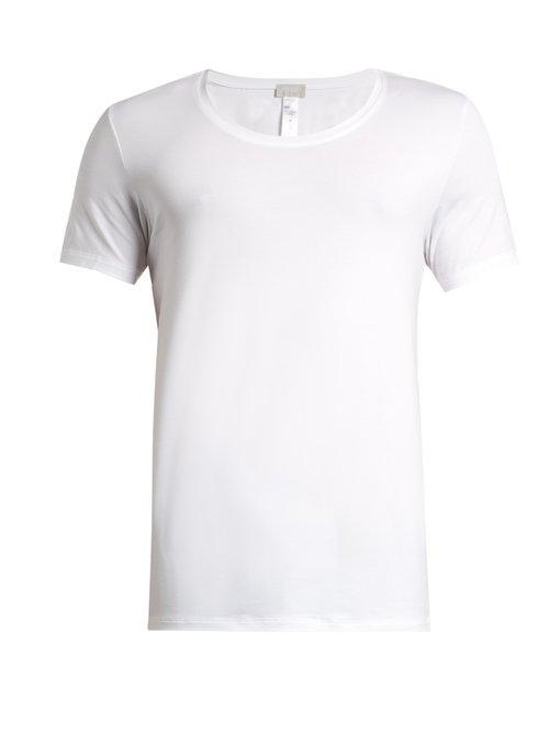 Matchesfashion.com Hanro - Stretch Cotton Jersey T Shirt - Mens - White
