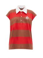 Matchesfashion.com Matthew Adams Dolan - Sleeveless Striped-cotton Rugby Shirt - Womens - Red Multi