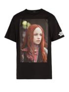 Matchesfashion.com Raf Simons - Christiane F. Photographic Print Cotton T Shirt - Mens - Black