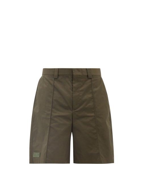 Valentino - Technical-twill Wide-leg Shorts - Mens - Khaki