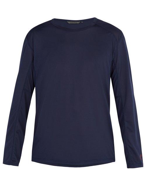 Matchesfashion.com Teton Bros - Long Sleeved Stretch Mesh T Shirt - Mens - Navy
