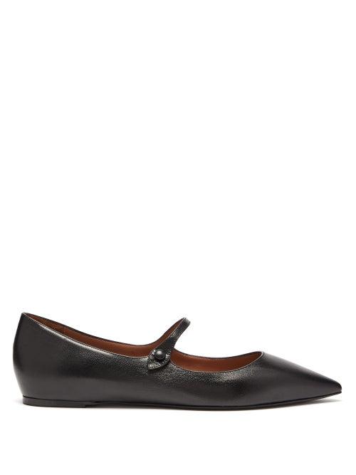 Matchesfashion.com Tabitha Simmons - Hermione Leather Mary Jane Flats - Womens - Black