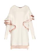 Sies Marjan Ruffled Satin-backed Striped Top