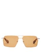 Matchesfashion.com Jacques Marie Mage - Gt Square Titanium Sunglasses - Mens - Silver