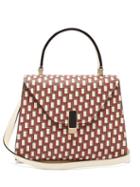 Matchesfashion.com Valextra - Iside Mini Geometric Print Leather Bag - Womens - Red Multi