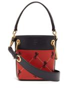 Chloé Roy Little Horse-embroidered Leather Bucket Bag