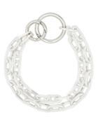 Matchesfashion.com Marques'almeida - Chain Link Metal Choker Necklace - Womens - Silver