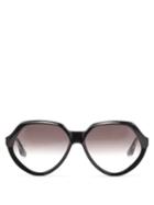 Ladies Accessories Victoria Beckham - Oversized Round Acetate Sunglasses - Womens - Black