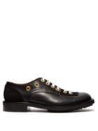 Matchesfashion.com Acne Studios - Suede Panelled Leather Derby Shoes - Mens - Black