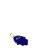 Matchesfashion.com Jacquie Aiche - Hamsa Aquamarine, Lapis Lazuli & 14kt Gold Charm - Womens - Navy