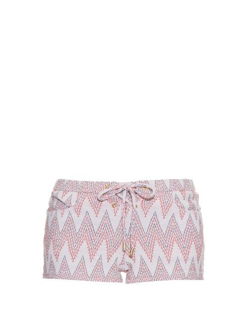 Melissa Odabash Shelly Ikat-print Knit Shorts