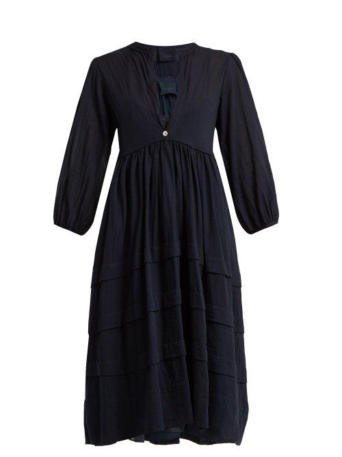 Matchesfashion.com Loup Charmant - Nova Cotton Dress - Womens - Navy