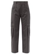 Matchesfashion.com Charles Jeffrey Loverboy - Cropped Wool Cargo Trousers - Womens - Grey
