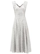 Matchesfashion.com Norma Kamali - Grace Sequinned Midi Dress - Womens - Silver Multi