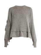 Barrie Crew-neck Embellished Cashmere Sweater