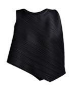 Matchesfashion.com Pleats Please Issey Miyake - Tech Pleated Asymmetric Top - Womens - Black