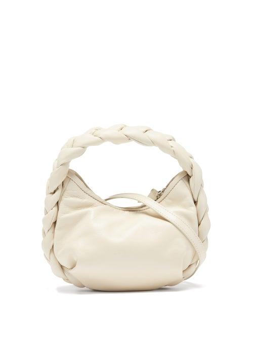 Hereu - Espiga Braided-handle Leather Shoulder Bag - Womens - Cream