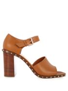 Valentino Soul Leather Block-heel Sandals
