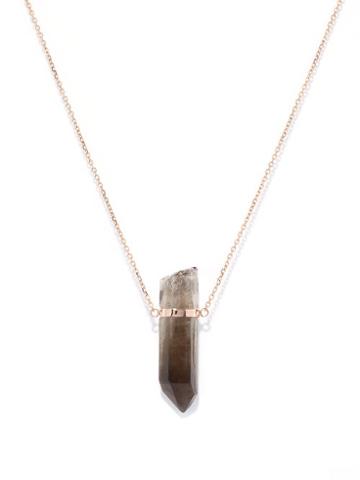 Jia Jia - Smokey Quartz & 14kt Gold Necklace - Womens - Black Multi