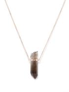 Jia Jia - Smokey Quartz & 14kt Gold Necklace - Womens - Black Multi