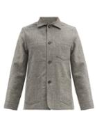 Matchesfashion.com Officine Gnrale - Chore Patch-pocket Wool-herringbone Jacket - Mens - Grey