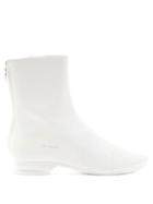 Matchesfashion.com Raf Simons - Notched-heel Zipped Leather Boots - Mens - White