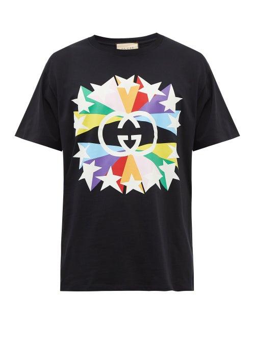 Gucci - Logo-print Cotton-jersey T-shirt - Mens - Black