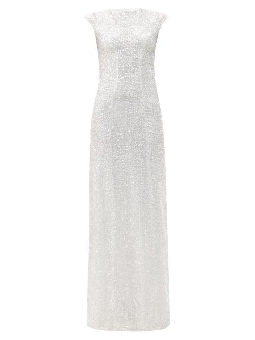 Matchesfashion.com Galvan - Estrella Sequinned Dress - Womens - Silver