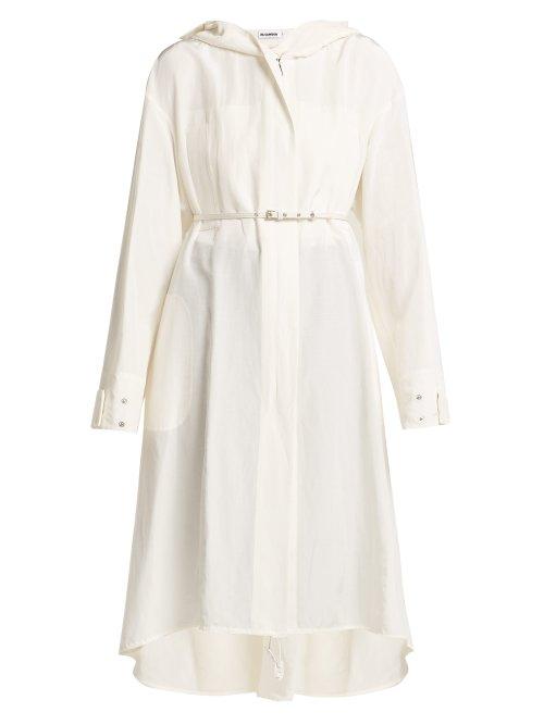Matchesfashion.com Jil Sander - Fantasy Hooded Crepe Parka - Womens - Ivory
