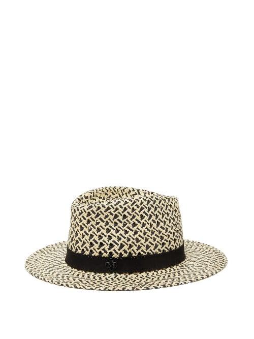 Matchesfashion.com Maison Michel - Andre Straw Hat - Womens - Black White