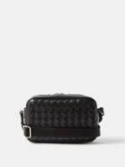 Bottega Veneta - Intrecciato-leather Cross-body Bag - Mens - Black White