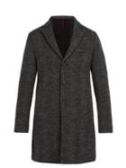 Matchesfashion.com Harris Wharf London - Single Breasted Wool Herringbone Overcoat - Mens - Grey